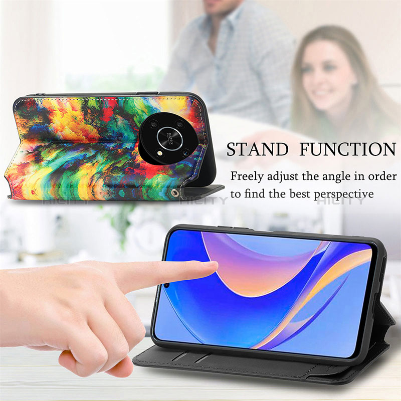 Handytasche Stand Schutzhülle Flip Leder Hülle Modisch Muster S02D für Huawei Enjoy 50 Pro