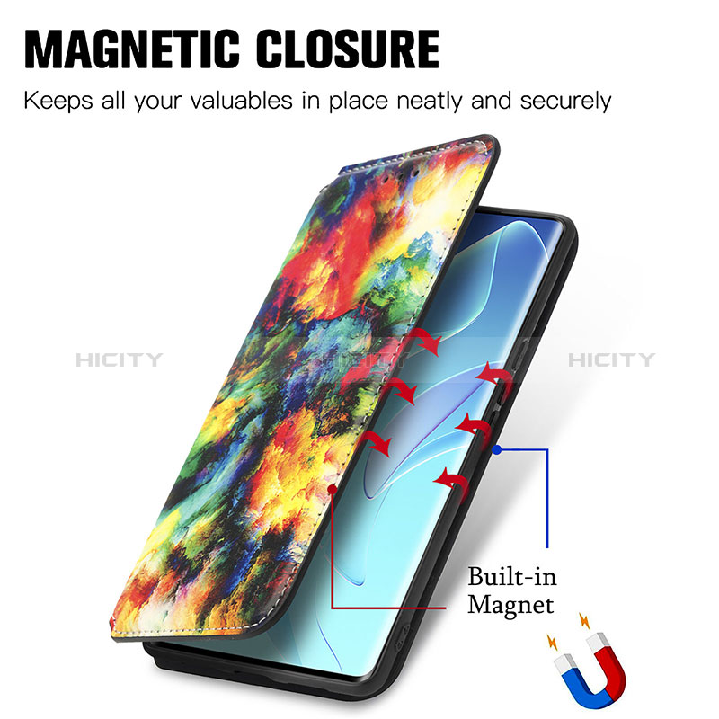 Handytasche Stand Schutzhülle Flip Leder Hülle Modisch Muster S02D für Huawei Honor 60 5G groß