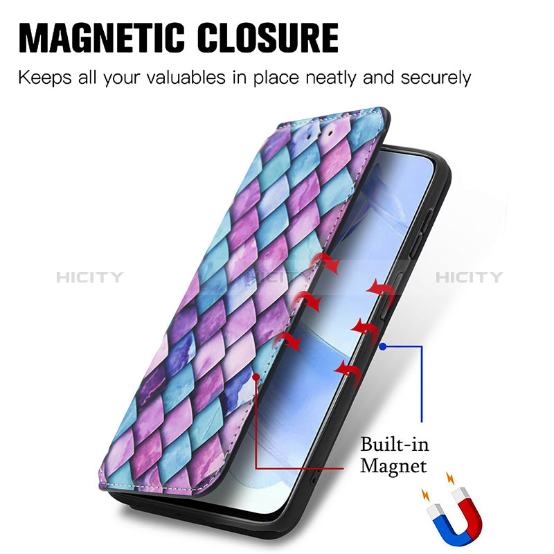 Handytasche Stand Schutzhülle Flip Leder Hülle Modisch Muster S02D für Huawei Honor 90 Lite 5G groß