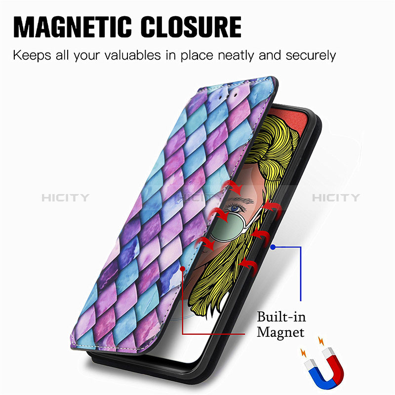 Handytasche Stand Schutzhülle Flip Leder Hülle Modisch Muster S02D für Huawei Honor 9X groß