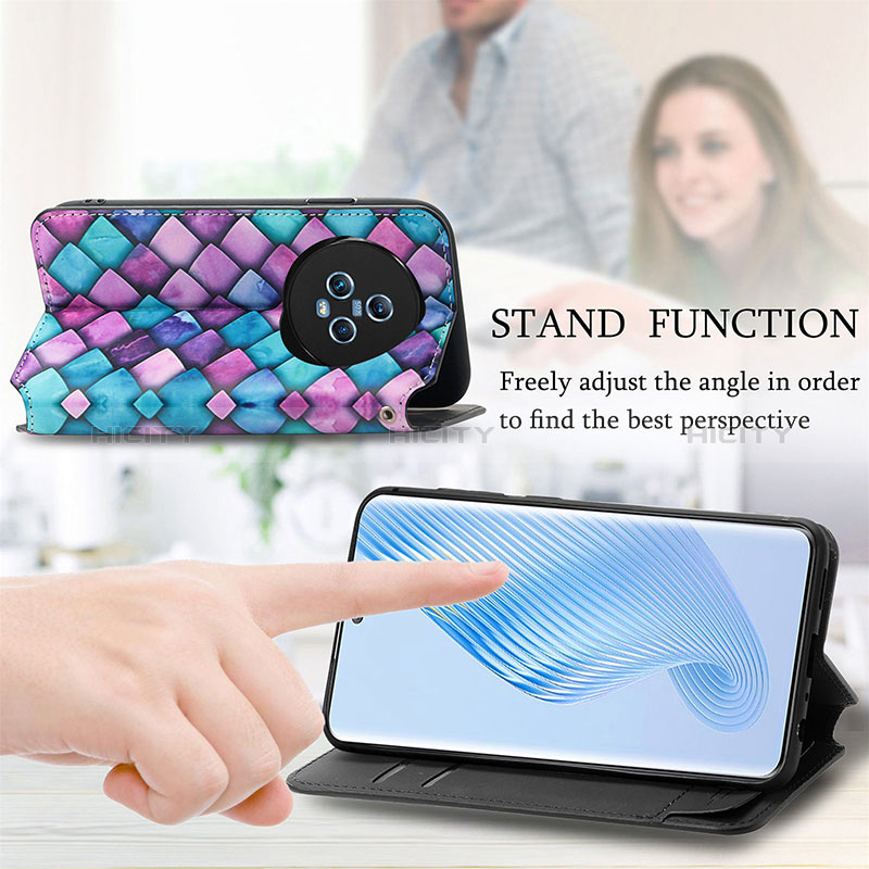 Handytasche Stand Schutzhülle Flip Leder Hülle Modisch Muster S02D für Huawei Honor Magic5 5G groß