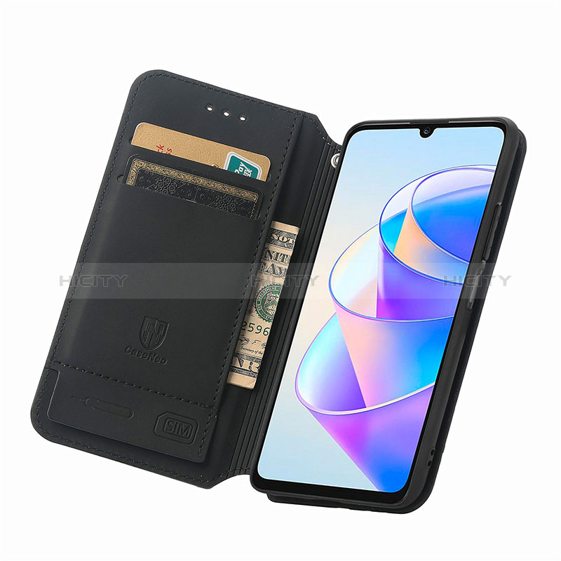 Handytasche Stand Schutzhülle Flip Leder Hülle Modisch Muster S02D für Huawei Honor X7a