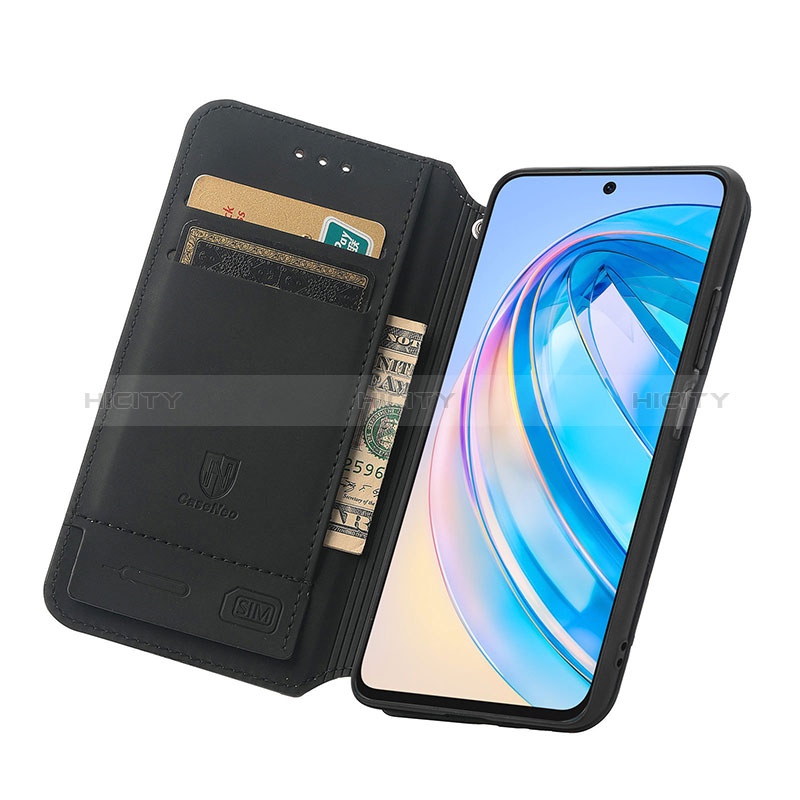 Handytasche Stand Schutzhülle Flip Leder Hülle Modisch Muster S02D für Huawei Honor X8a 4G