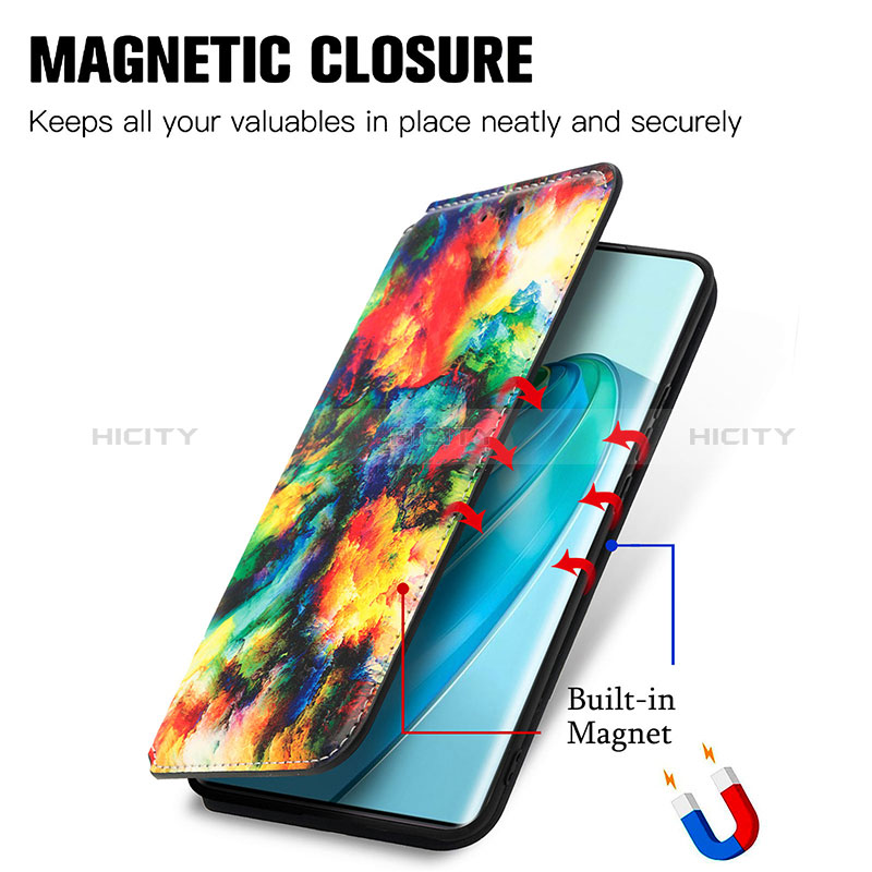 Handytasche Stand Schutzhülle Flip Leder Hülle Modisch Muster S02D für Huawei Honor X9a 5G groß