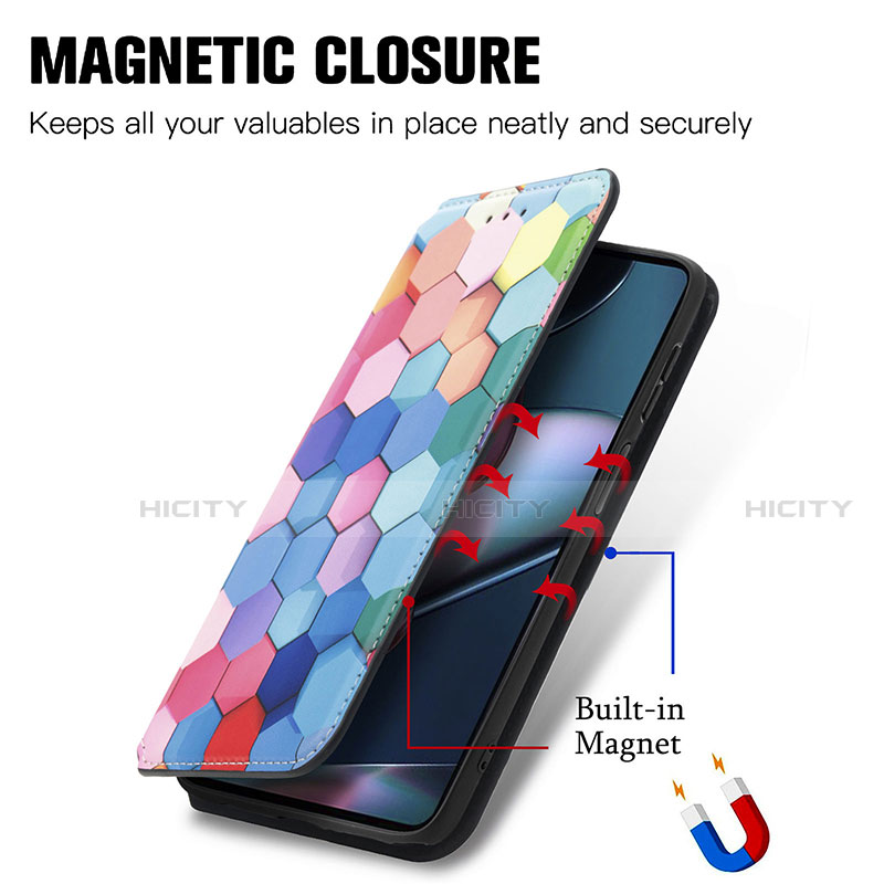 Handytasche Stand Schutzhülle Flip Leder Hülle Modisch Muster S02D für Motorola Moto Edge 30 Pro 5G