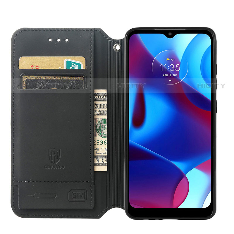 Handytasche Stand Schutzhülle Flip Leder Hülle Modisch Muster S02D für Motorola Moto G Pure