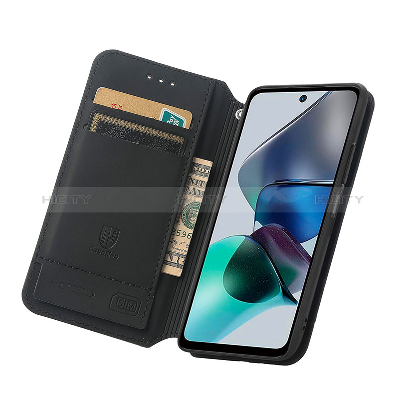 Handytasche Stand Schutzhülle Flip Leder Hülle Modisch Muster S02D für Motorola Moto G13