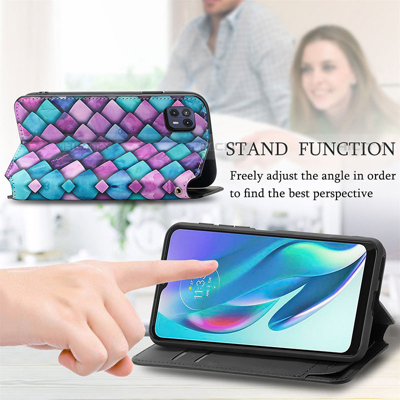 Handytasche Stand Schutzhülle Flip Leder Hülle Modisch Muster S02D für Motorola Moto G50 5G