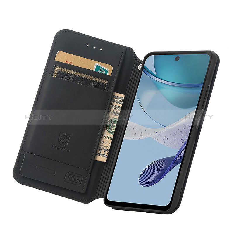 Handytasche Stand Schutzhülle Flip Leder Hülle Modisch Muster S02D für Motorola Moto G53j 5G groß