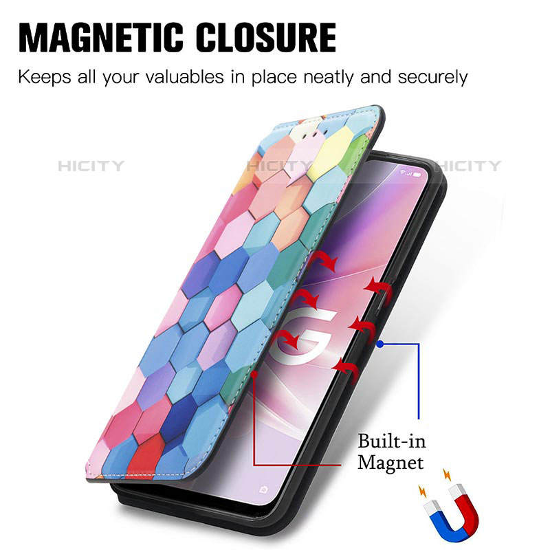 Handytasche Stand Schutzhülle Flip Leder Hülle Modisch Muster S02D für OnePlus Nord N300 5G groß