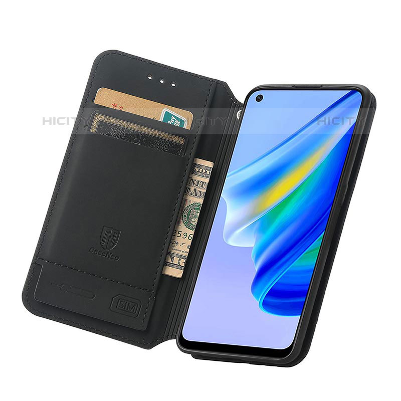 Handytasche Stand Schutzhülle Flip Leder Hülle Modisch Muster S02D für Oppo A74 4G groß