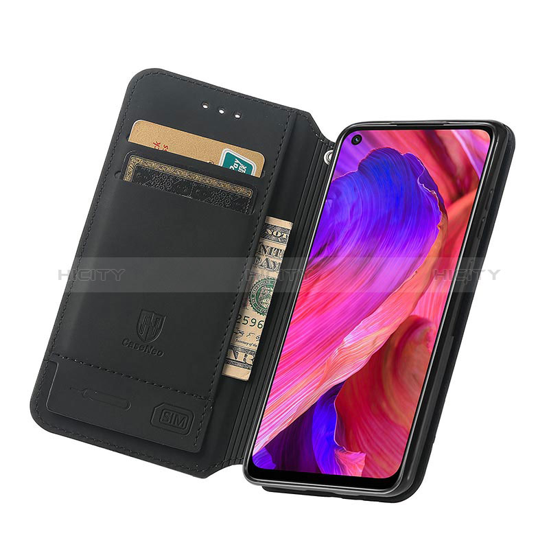 Handytasche Stand Schutzhülle Flip Leder Hülle Modisch Muster S02D für Oppo A74 5G