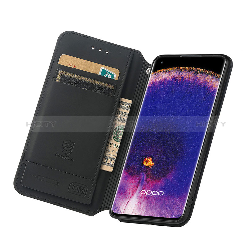 Handytasche Stand Schutzhülle Flip Leder Hülle Modisch Muster S02D für Oppo Find X5 5G groß