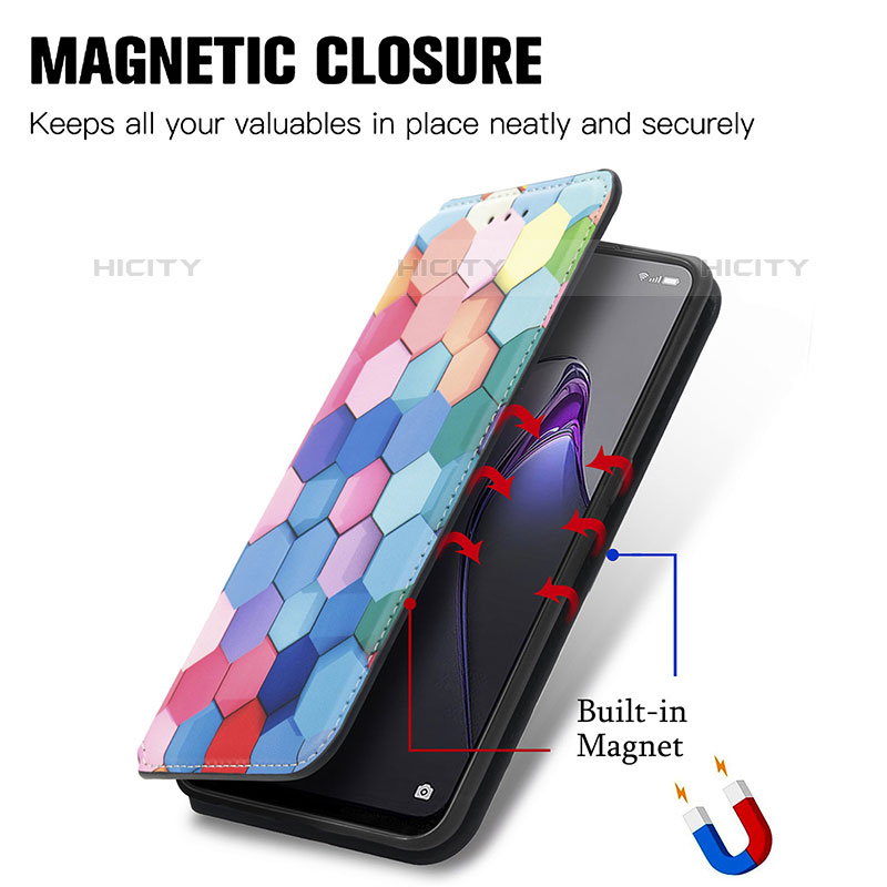 Handytasche Stand Schutzhülle Flip Leder Hülle Modisch Muster S02D für Oppo Reno8 5G