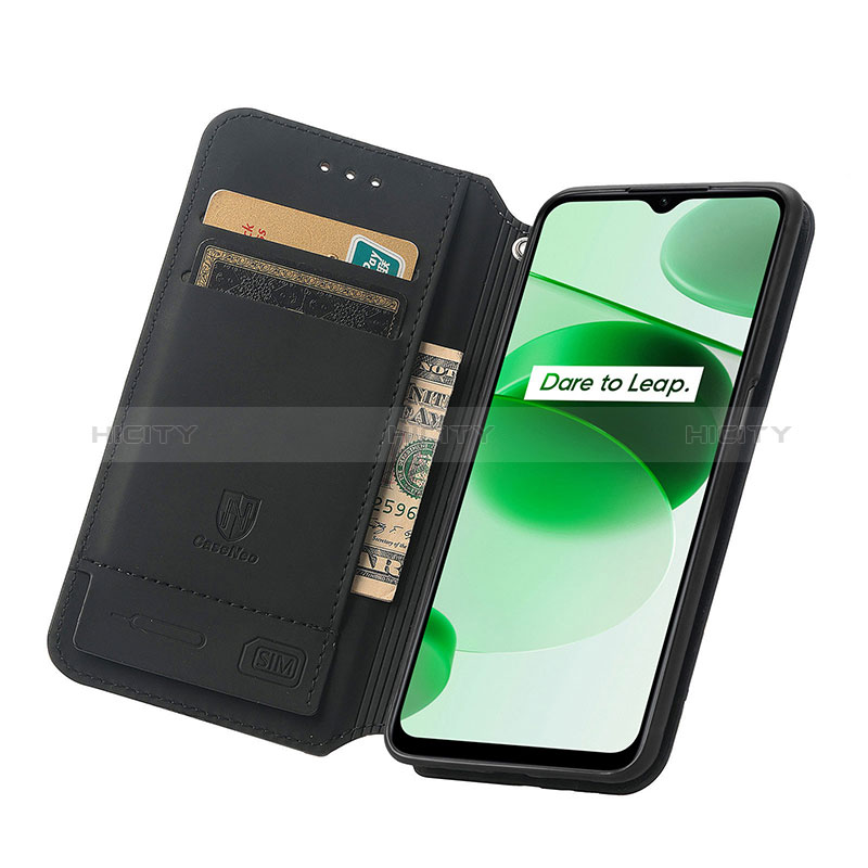 Handytasche Stand Schutzhülle Flip Leder Hülle Modisch Muster S02D für Realme C35 groß