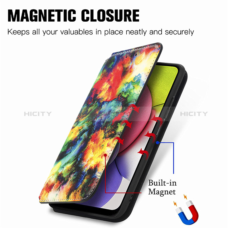 Handytasche Stand Schutzhülle Flip Leder Hülle Modisch Muster S02D für Samsung Galaxy A02s