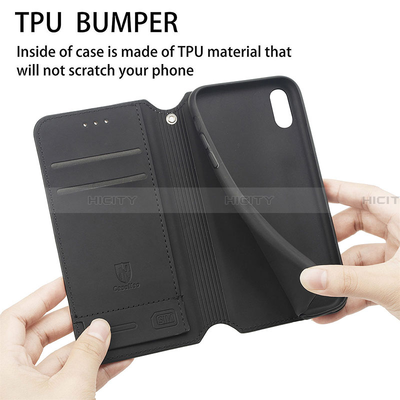 Handytasche Stand Schutzhülle Flip Leder Hülle Modisch Muster S02D für Samsung Galaxy A13 4G groß