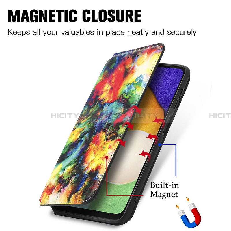 Handytasche Stand Schutzhülle Flip Leder Hülle Modisch Muster S02D für Samsung Galaxy A13 5G