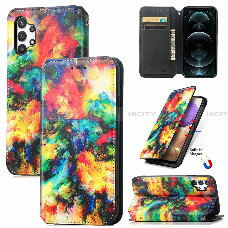 Handytasche Stand Schutzhülle Flip Leder Hülle Modisch Muster S02D für Samsung Galaxy A32 4G