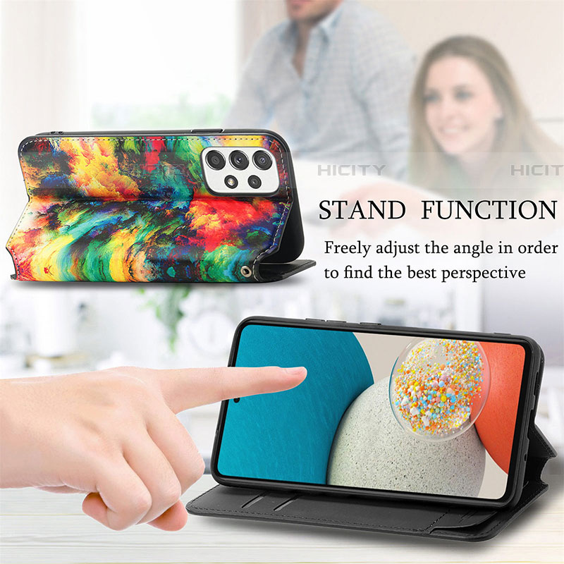 Handytasche Stand Schutzhülle Flip Leder Hülle Modisch Muster S02D für Samsung Galaxy A53 5G