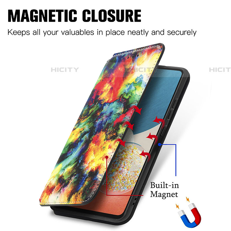 Handytasche Stand Schutzhülle Flip Leder Hülle Modisch Muster S02D für Samsung Galaxy A73 5G groß