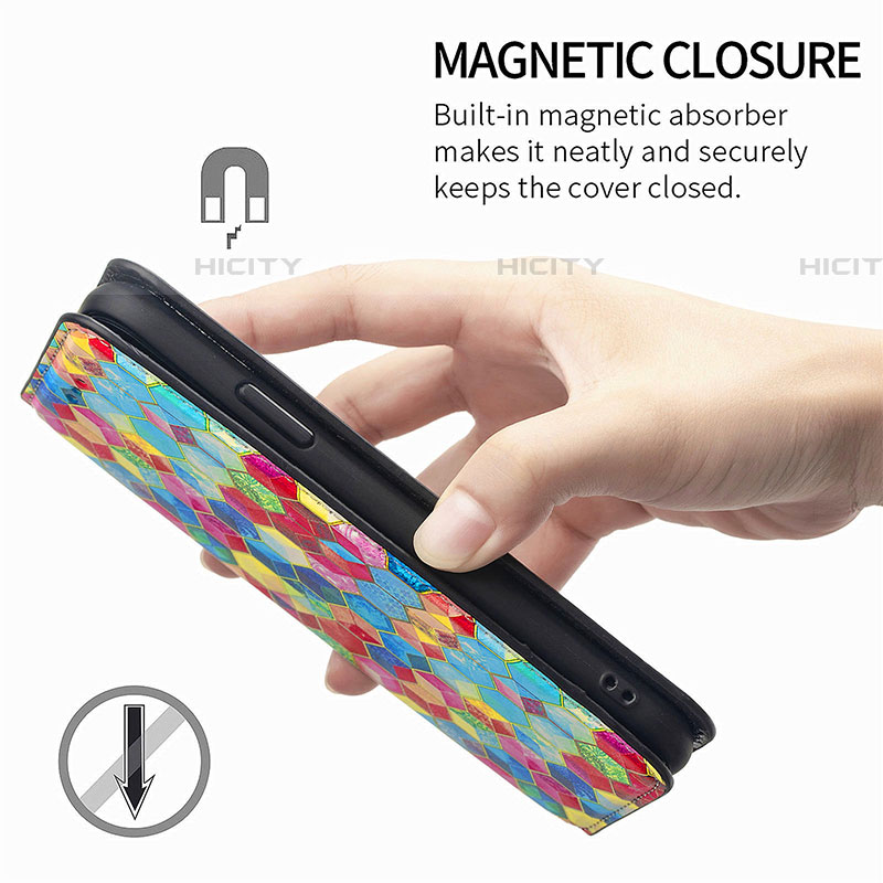 Handytasche Stand Schutzhülle Flip Leder Hülle Modisch Muster S02D für Samsung Galaxy F13 4G groß