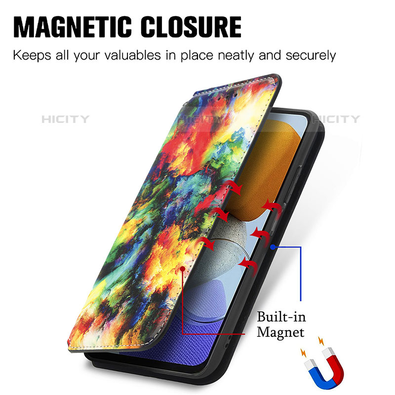 Handytasche Stand Schutzhülle Flip Leder Hülle Modisch Muster S02D für Samsung Galaxy M23 5G