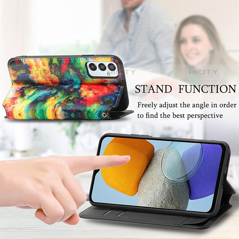 Handytasche Stand Schutzhülle Flip Leder Hülle Modisch Muster S02D für Samsung Galaxy M23 5G