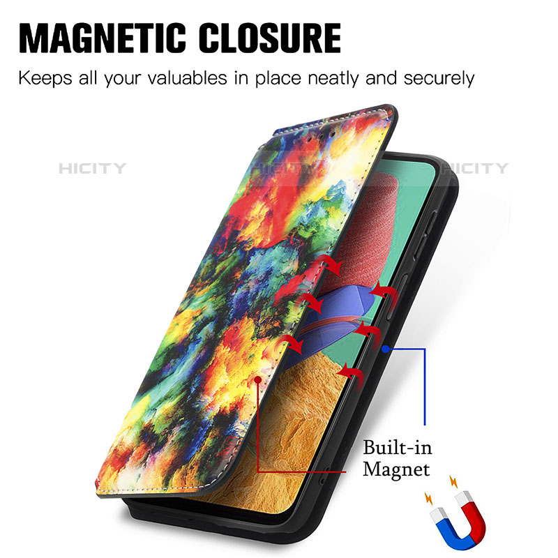 Handytasche Stand Schutzhülle Flip Leder Hülle Modisch Muster S02D für Samsung Galaxy M33 5G groß