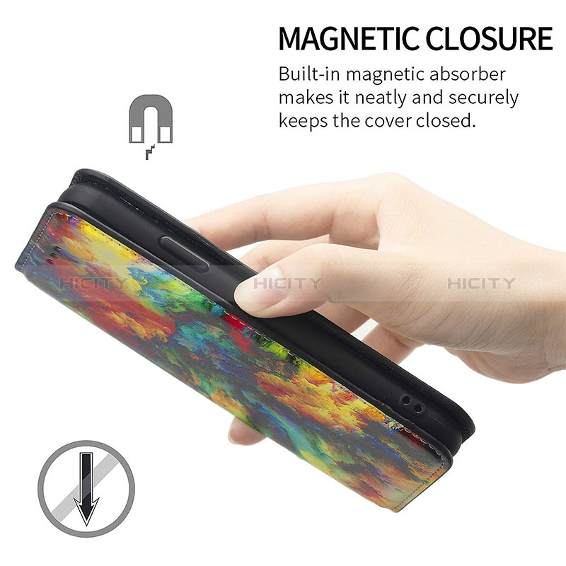 Handytasche Stand Schutzhülle Flip Leder Hülle Modisch Muster S02D für Samsung Galaxy M40S groß