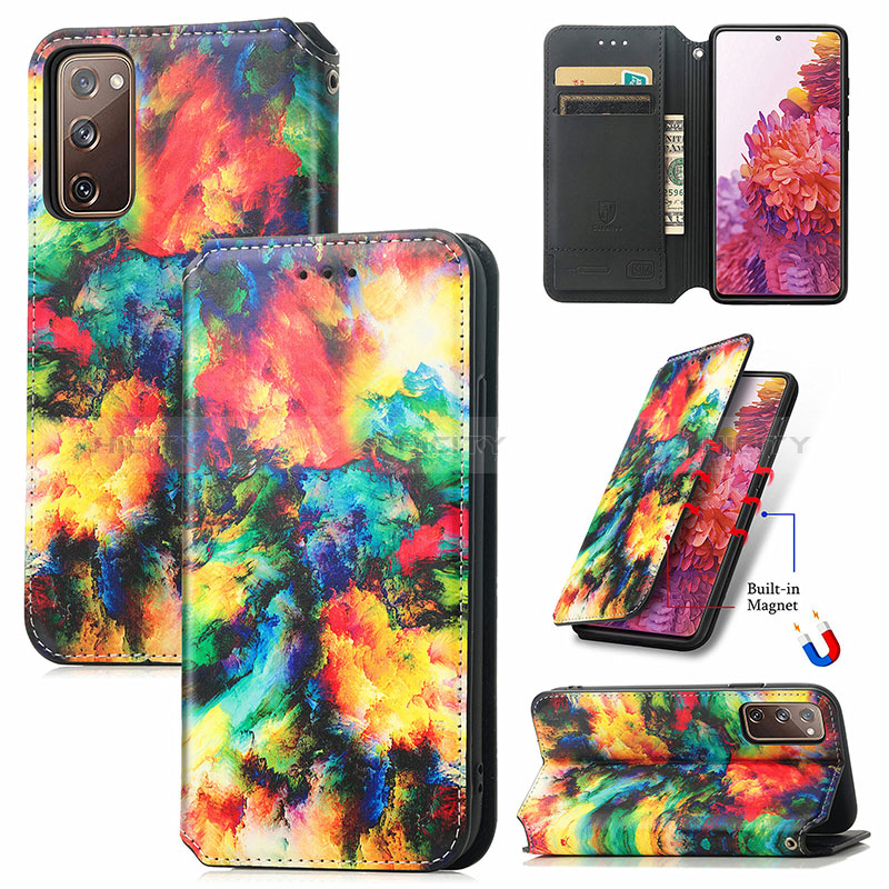 Handytasche Stand Schutzhülle Flip Leder Hülle Modisch Muster S02D für Samsung Galaxy S20 FE 5G groß