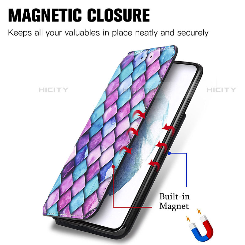 Handytasche Stand Schutzhülle Flip Leder Hülle Modisch Muster S02D für Samsung Galaxy S21 FE 5G