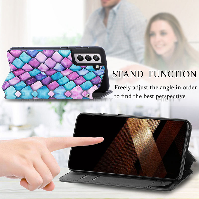 Handytasche Stand Schutzhülle Flip Leder Hülle Modisch Muster S02D für Samsung Galaxy S24 Plus 5G