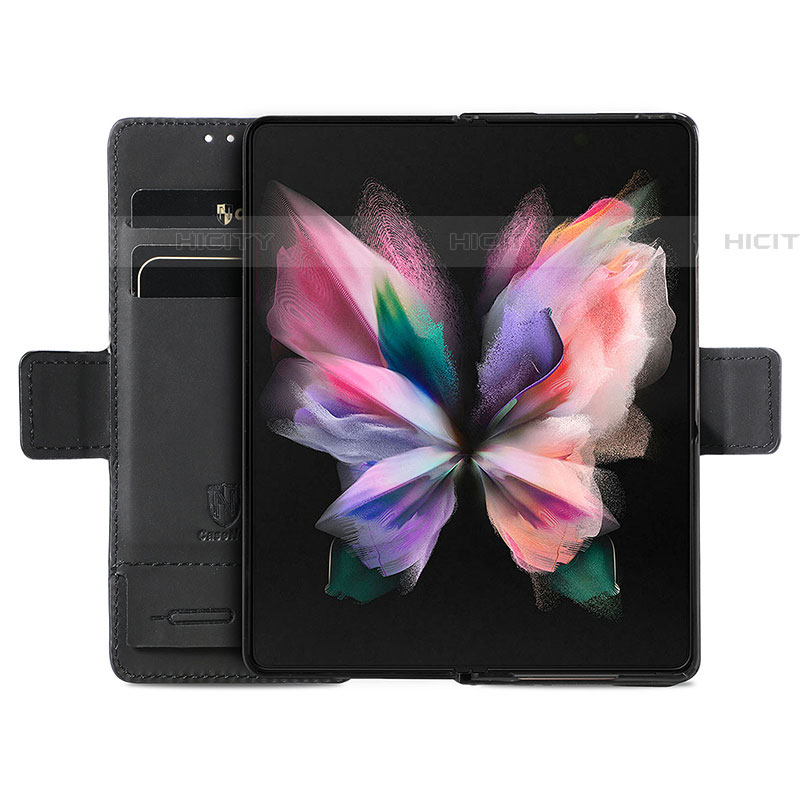 Handytasche Stand Schutzhülle Flip Leder Hülle Modisch Muster S02D für Samsung Galaxy Z Fold4 5G groß