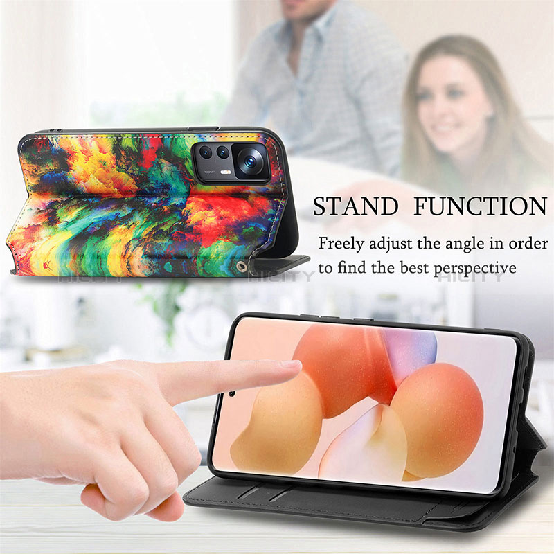 Handytasche Stand Schutzhülle Flip Leder Hülle Modisch Muster S02D für Xiaomi Mi 12T Pro 5G groß