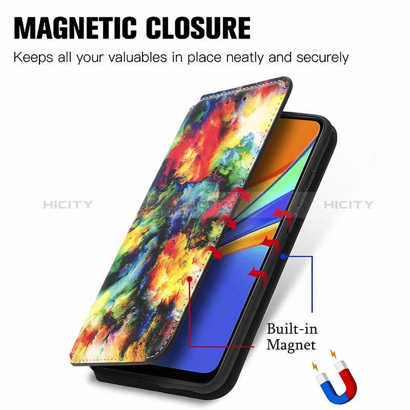 Handytasche Stand Schutzhülle Flip Leder Hülle Modisch Muster S02D für Xiaomi POCO C3 groß