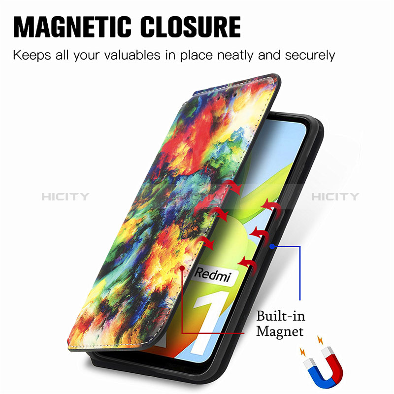 Handytasche Stand Schutzhülle Flip Leder Hülle Modisch Muster S02D für Xiaomi Poco C51