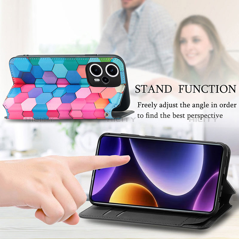 Handytasche Stand Schutzhülle Flip Leder Hülle Modisch Muster S02D für Xiaomi Poco F5 5G