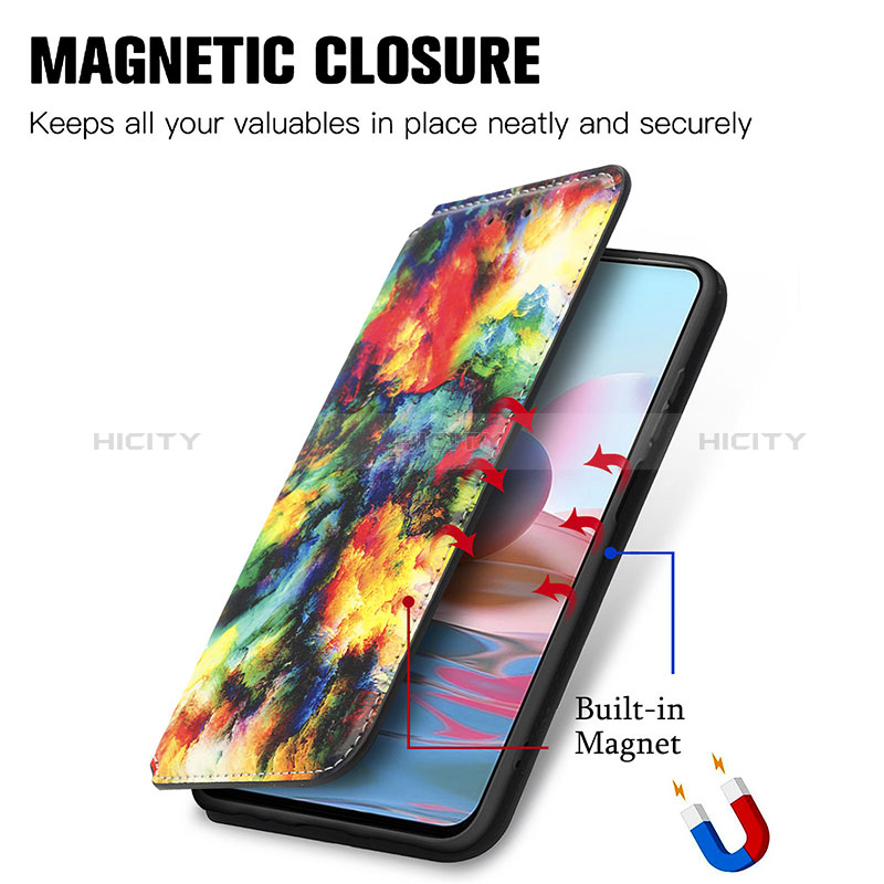 Handytasche Stand Schutzhülle Flip Leder Hülle Modisch Muster S02D für Xiaomi Poco M5S groß