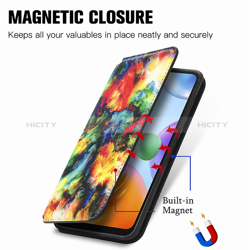 Handytasche Stand Schutzhülle Flip Leder Hülle Modisch Muster S02D für Xiaomi Redmi 10 India groß