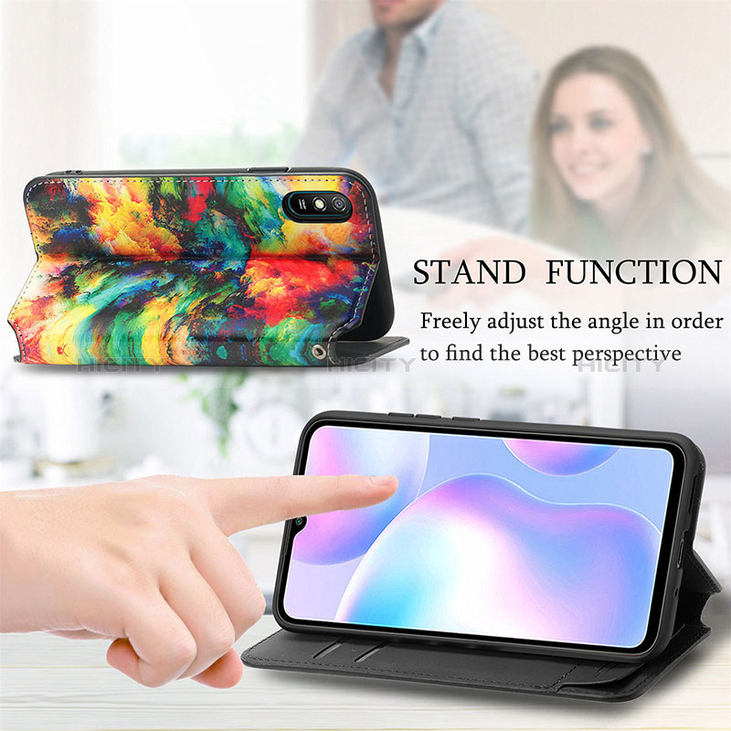 Handytasche Stand Schutzhülle Flip Leder Hülle Modisch Muster S02D für Xiaomi Redmi 9i