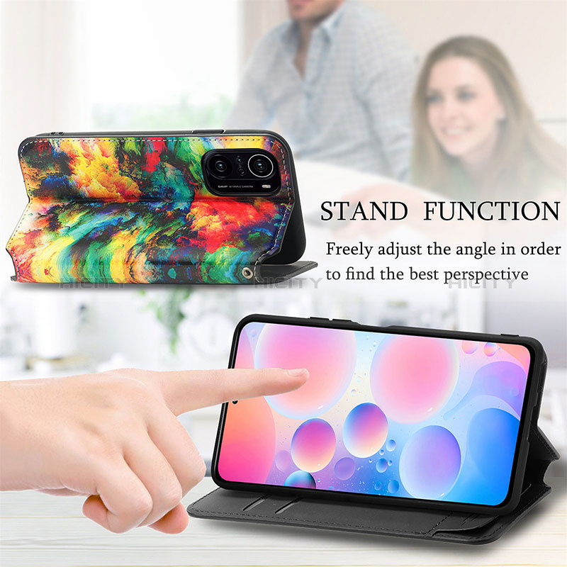 Handytasche Stand Schutzhülle Flip Leder Hülle Modisch Muster S02D für Xiaomi Redmi K40 5G groß