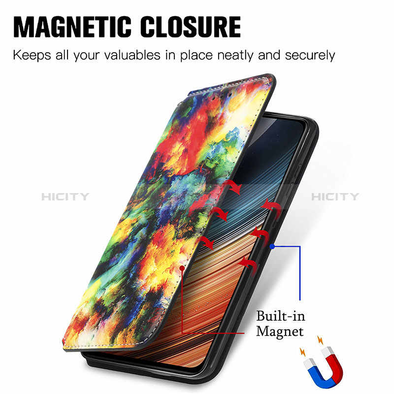 Handytasche Stand Schutzhülle Flip Leder Hülle Modisch Muster S02D für Xiaomi Redmi K40S 5G groß