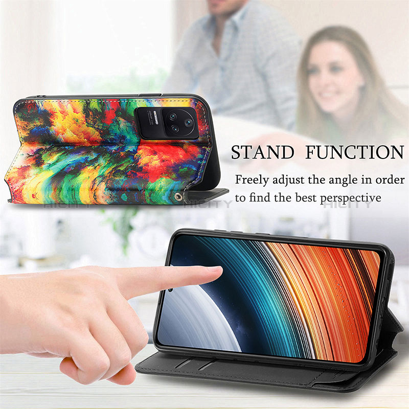 Handytasche Stand Schutzhülle Flip Leder Hülle Modisch Muster S02D für Xiaomi Redmi K40S 5G groß