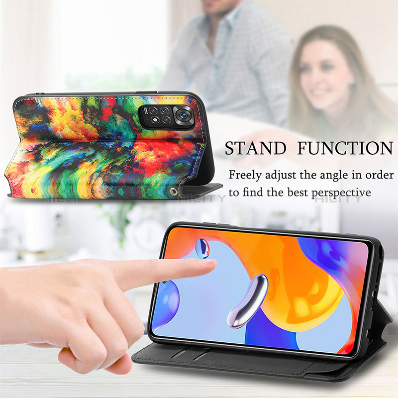 Handytasche Stand Schutzhülle Flip Leder Hülle Modisch Muster S02D für Xiaomi Redmi Note 11 Pro 5G groß