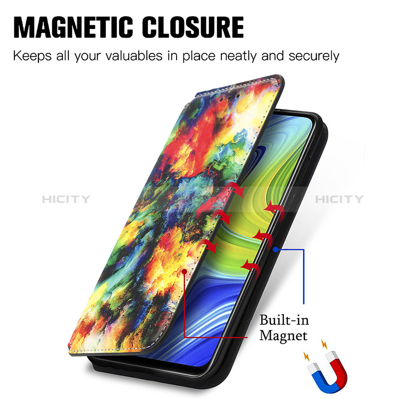 Handytasche Stand Schutzhülle Flip Leder Hülle Modisch Muster S02D für Xiaomi Redmi Note 9