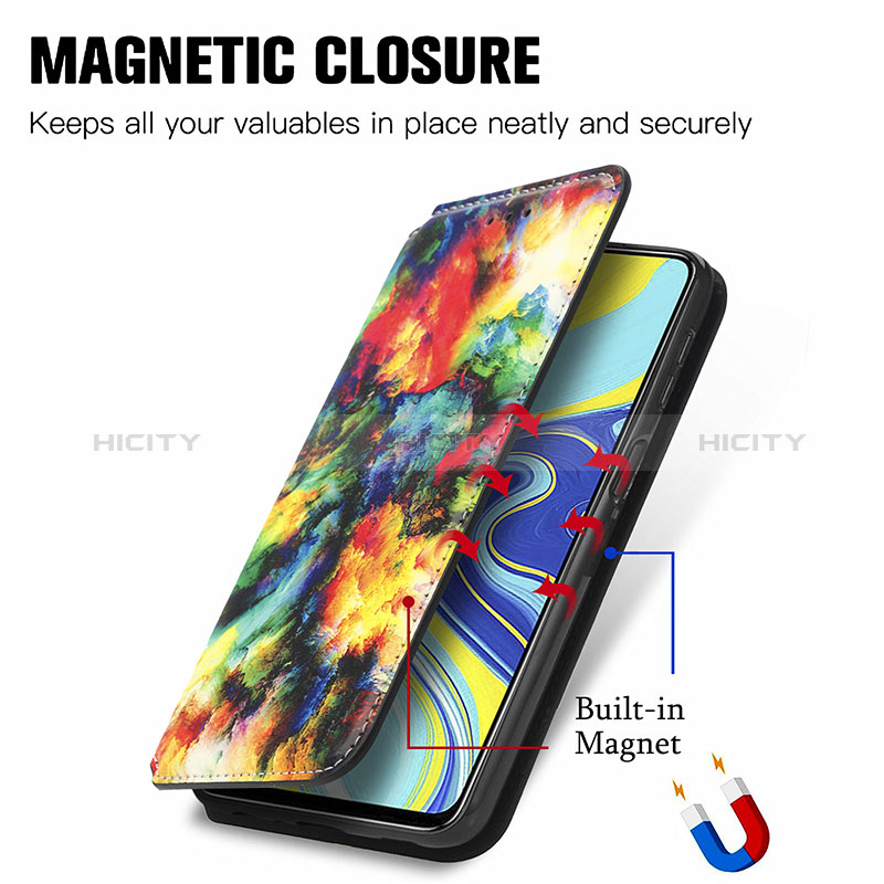 Handytasche Stand Schutzhülle Flip Leder Hülle Modisch Muster S02D für Xiaomi Redmi Note 9 Pro