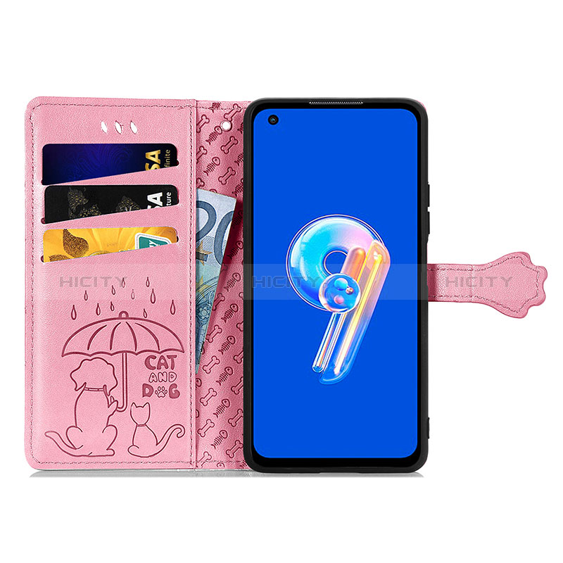 Handytasche Stand Schutzhülle Flip Leder Hülle Modisch Muster S03D für Asus Zenfone 9 groß