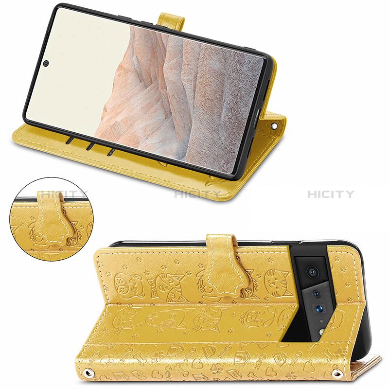 Handytasche Stand Schutzhülle Flip Leder Hülle Modisch Muster S03D für Google Pixel 6 5G