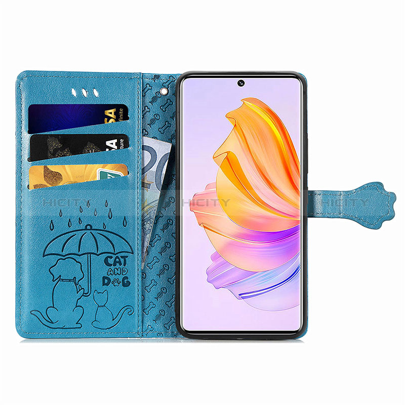 Handytasche Stand Schutzhülle Flip Leder Hülle Modisch Muster S03D für Huawei Honor 80 SE 5G groß